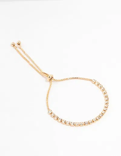 Lovisa Gold Cup Chain Czech Crystal Tennis Toggle Bracelet