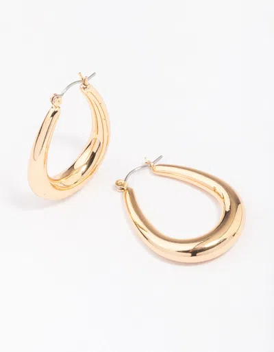 Lovisa Gold Cut Out Pear Hoop Earrings