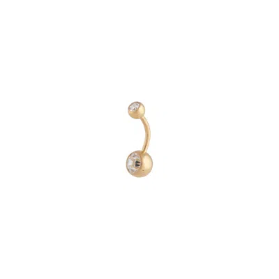 Lovisa Gold Diamante Ball Belly Bar