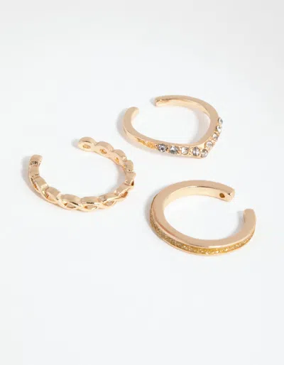 Lovisa Gold Diamante Band Toe Ring Pack