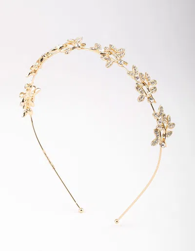 Lovisa Gold Diamante Floral Leaf Headband