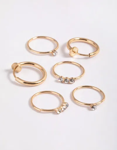 Lovisa Gold Diamante Row Ring Pack