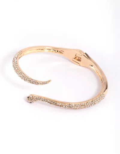 Lovisa Gold Diamante Snake Hinge Bracelet