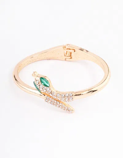 Lovisa Gold Diamante Snake Hinge Cuff Necklace