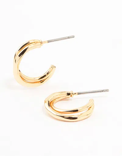 Lovisa Gold Double Twisted Rope Huggie Earrings