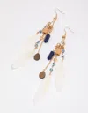 Lovisa Gold Feather Chain Drop Earrings In Gold