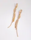 Lovisa Gold Flat Snake And Cup Chain Drop Earrings In Gold
