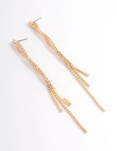 Lovisa Gold Flat Snake Cupchain Drop Earrings