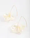Lovisa Gold Frosted Flower Drop Earrings In Gold