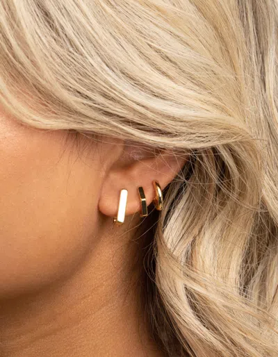 Lovisa Gold Hexagon Earrings 6-pack