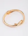 Lovisa Gold Knotted Interlaced Hing Bangle In Gold