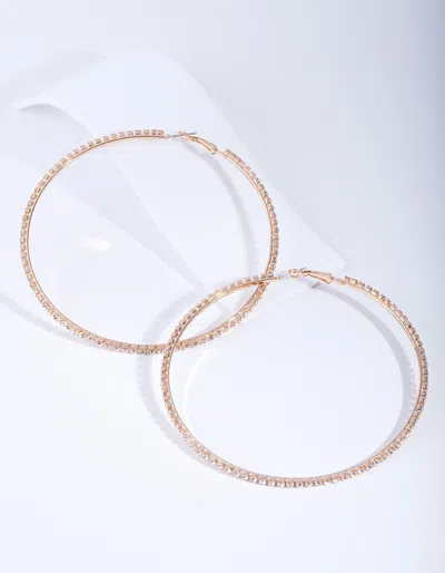 Lovisa Gold Large Diamante Hoop Earrings
