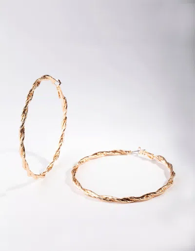 Lovisa Gold Large Double Twisted Hoop Earrings In Silver