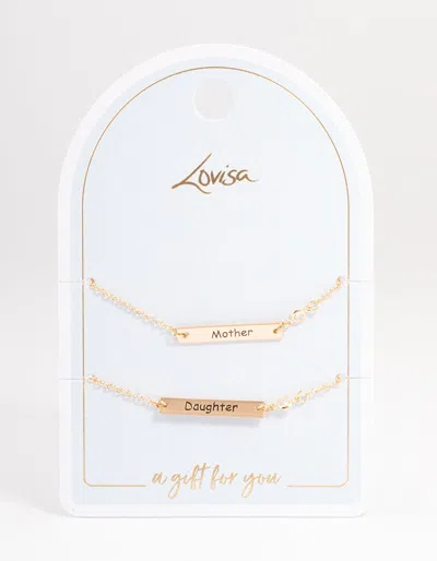 Lovisa Gold M&d Classic Bar Bracelet Pack