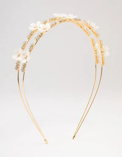 Lovisa Gold Mini Crystal Flower Beaded Headband