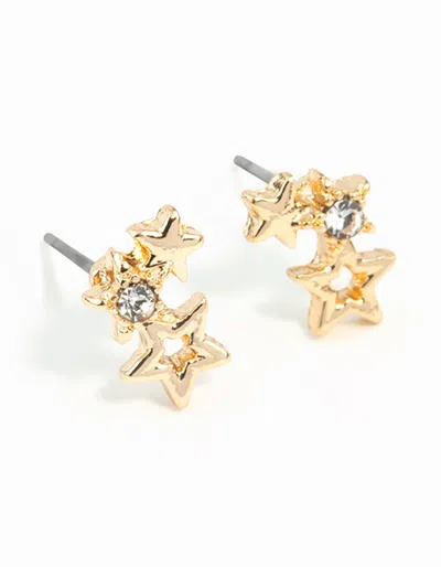 Lovisa Gold Mini Star Cluster Stud Earrings