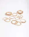 Lovisa Gold Mixed Ball Ring Stack Pack