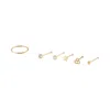 Lovisa Gold Mixed Nose Piercing 6 Pack In Gold