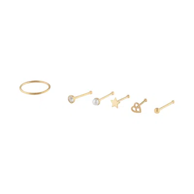 Lovisa Gold Mixed Nose Piercing 6 Pack