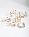 Lovisa Gold Mixed Texture Ear Cuff 6 Pack In Gold