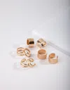 Lovisa Gold Mixed Texture Ear Cuff 8 Pack In Gold