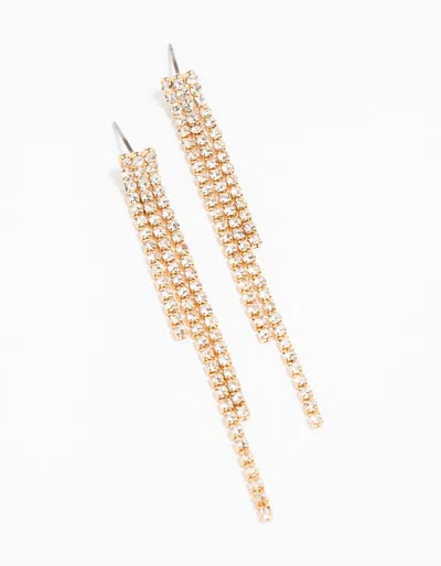 Lovisa Gold Multi Length Cup Chain Drop Earrings