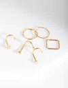 Lovisa Gold Multi Twist Nose Ring 6 Pack In Gold