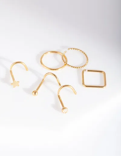 Lovisa Gold Multi Twist Nose Ring 6 Pack