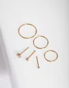 Lovisa Gold Nose Stud & Hoop 6 Pack In Gold