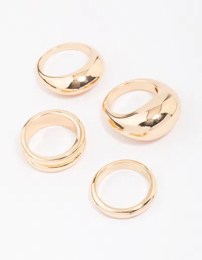 Lovisa Gold Organic Smooth Ring Pack