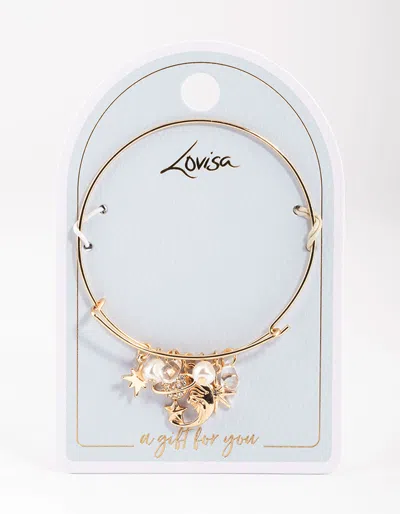 Lovisa Gold Pearl & Celestial Bangle