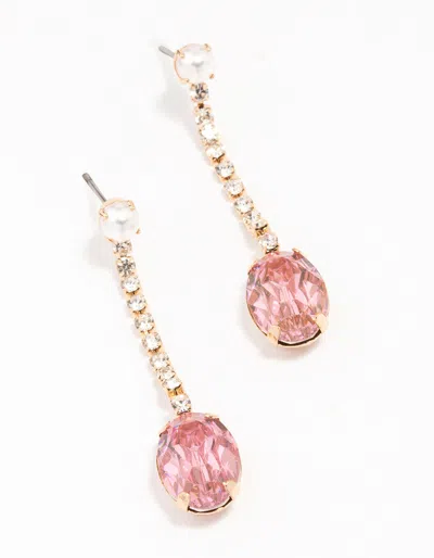 Lovisa Gold Pearl Cupchain Oval Drop Earrings