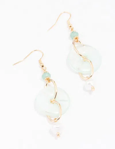 Lovisa Gold Pearl Donut Drop Earrings