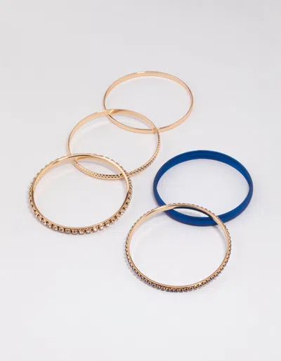Lovisa Gold Pearlised Diamante Bangle 5-pack