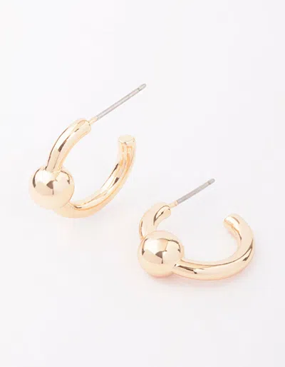 Lovisa Gold Plain Ball Hoop Earrings