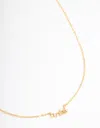 Lovisa Gold Plated Aries Script Pendant Necklace In Gold