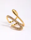 Lovisa Gold Plated Blingy Split Ring In Gold
