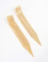 Lovisa Gold Plated Box Chain Waterfall Drop Earrings In Gold