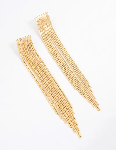 Lovisa Gold Plated Box Chain Waterfall Drop Earrings