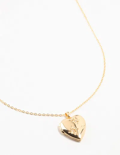 Lovisa Gold Plated Celestial Heart Locket Necklace