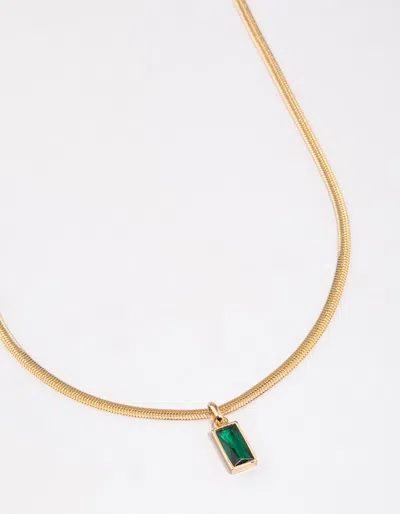 Lovisa Gold Plated Classic Cubic Zirconia Baguette Necklace