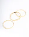 Lovisa Gold Plated Classic Smooth Bangle Pack Premium Plated