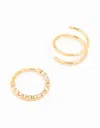 Lovisa Gold Plated Cubic Zirconia And Spiral Nose 2-pack