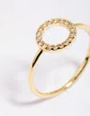 Lovisa Gold Plated Cubic Zirconia Circle Ring In Silver