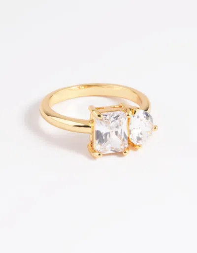 Lovisa Gold Plated Cubic Zirconia Emerald Cut Ring