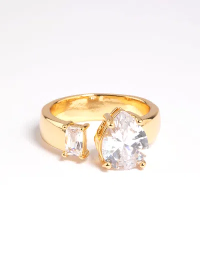 Lovisa Gold Plated Cubic Zirconia Emerald Cut Ring