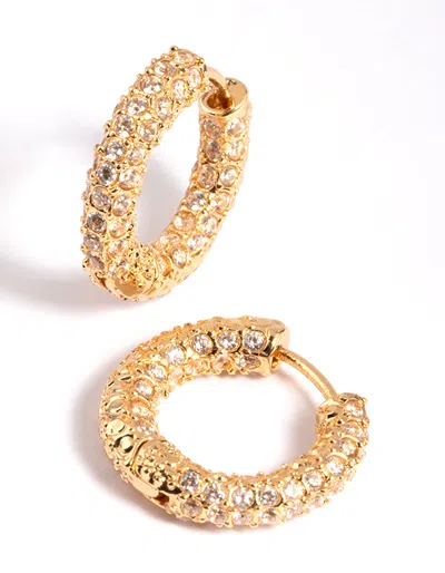 Lovisa Gold Plated Cubic Zirconia Huggie Earrings
