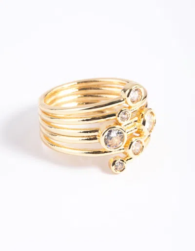 Lovisa Gold Plated Cubic Zirconia Stone Ring