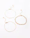 Lovisa Gold Plated Dainty Anklet Pack In Gold