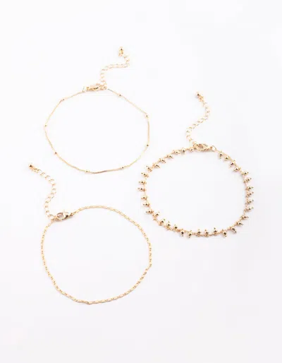 Lovisa Gold Plated Dainty Anklet Pack
